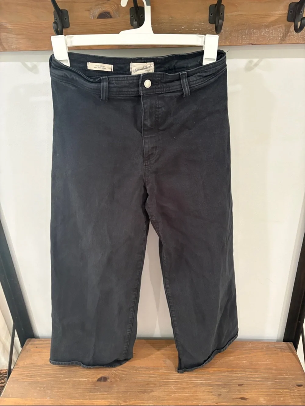 Universal Thread Women's High-Rise Sailor Wide Leg Ankle Jeans - Black - Picture 2 of 9